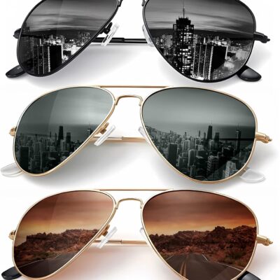 Classic Aviator Sunglasses for Men Women Driving Sun glasses Polarized Lens UV Blocking